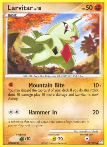 Larvitar Pokémon card #87