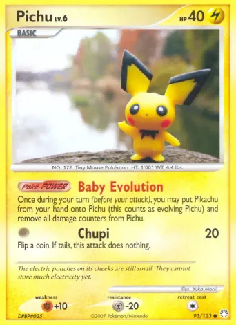 Pichu Pokémon card #93