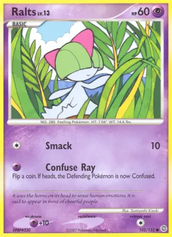 Ralts Pokémon card #102