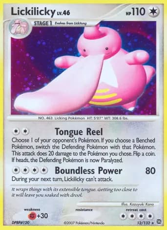 Lickilicky Pokémon card #12