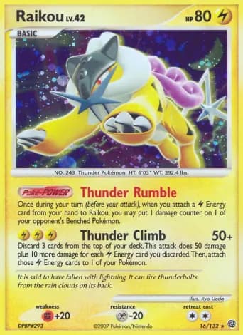 Raikou Pokémon card #16