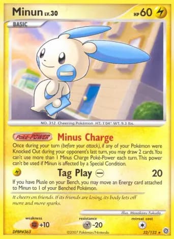 Minun Pokémon card #32