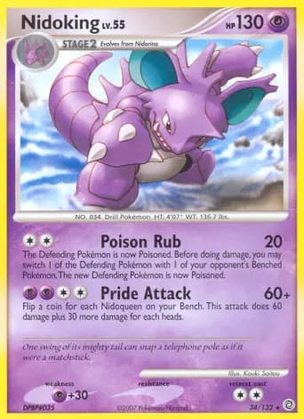 Nidoking Pokémon card #34