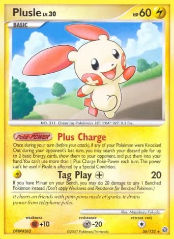 Plusle Pokémon card #36
