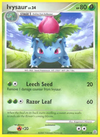 Ivysaur Pokémon card #51