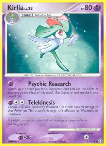 Kirlia Pokémon card #53