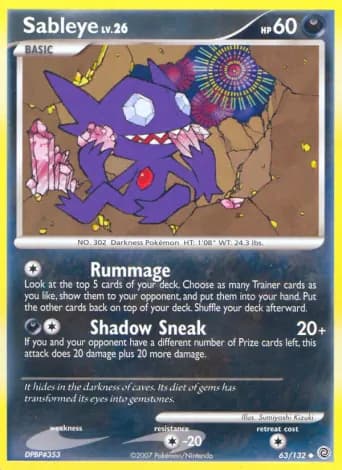 Sableye Pokémon card #63