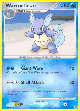 Wartortle Pokémon card #75
