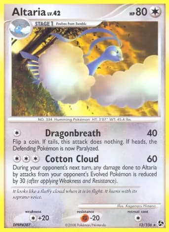 Altaria Pokémon card #12