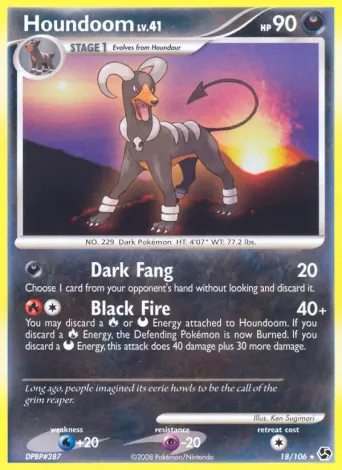 Houndoom Pokémon card #18