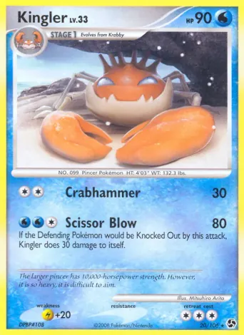 Kingler Pokémon card #20
