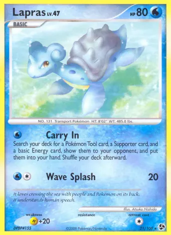 Lapras Pokémon card #21