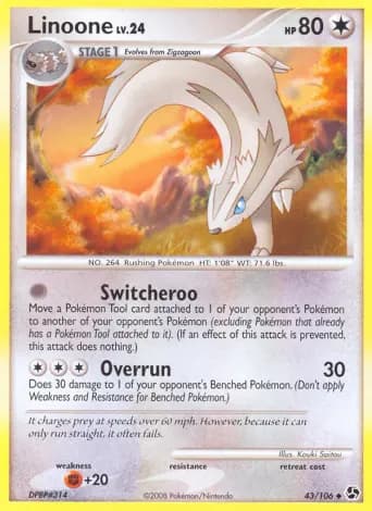 Linoone Pokémon card #43