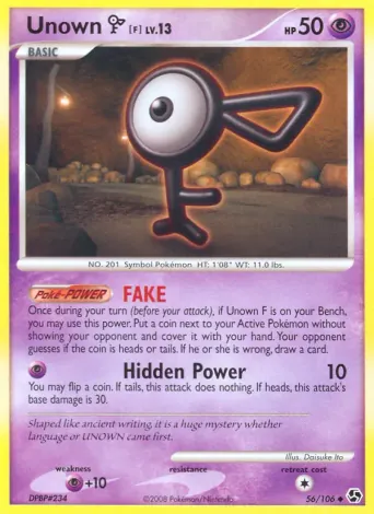 Unown F Pokémon card #56