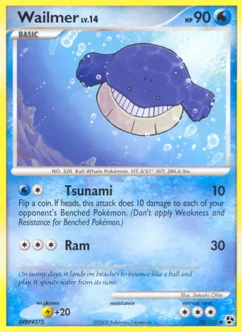Wailmer Pokémon card #58