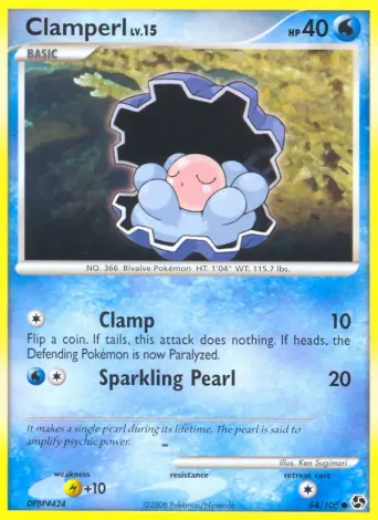 Clamperl Pokémon card #64