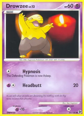 Drowzee Pokémon card #65