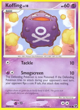 Koffing Pokémon card #74