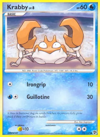 Krabby Pokémon card #75