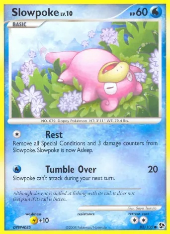 Slowpoke Pokémon card #82