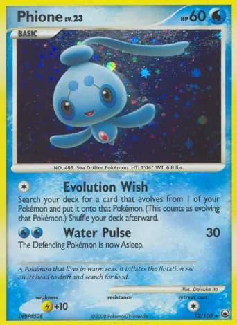 Phione Pokémon card #12