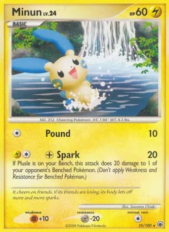 Minun Pokémon card #25