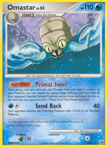Omastar Pokémon card #26