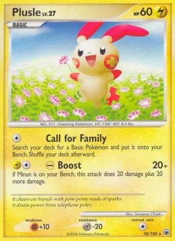 Plusle Pokémon card #28