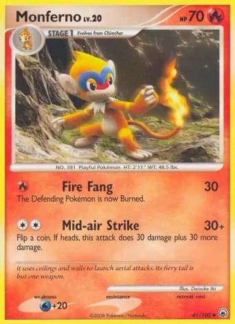 Monferno Pokémon card #41