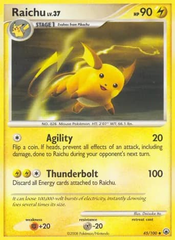 Raichu Pokémon card #45