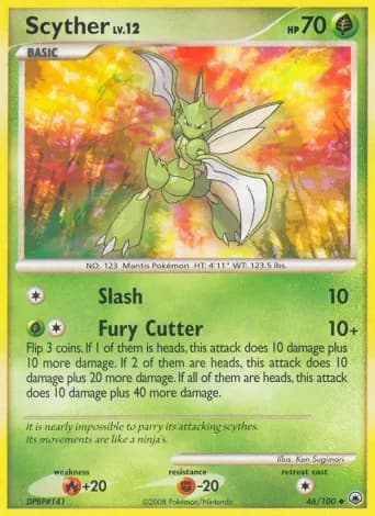 Scyther Pokémon card #46