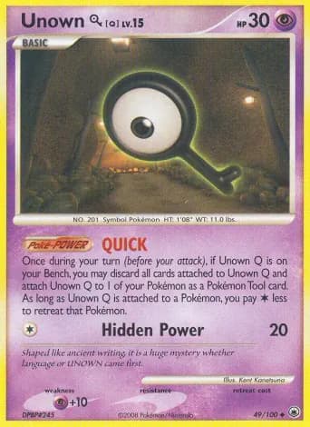 Unown Q Pokémon card #49