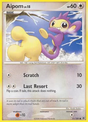 Aipom Pokémon card #51