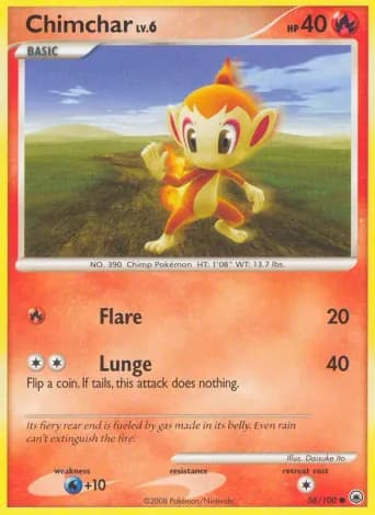 Chimchar Pokémon card #56