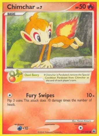 Chimchar Pokémon card #57
