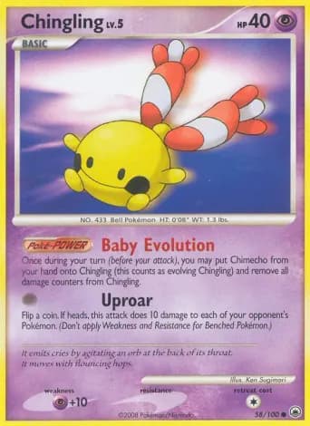 Chingling Pokémon card #58