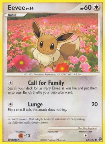 Eevee Pokémon card #62