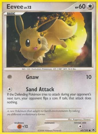 Eevee Pokémon card #63