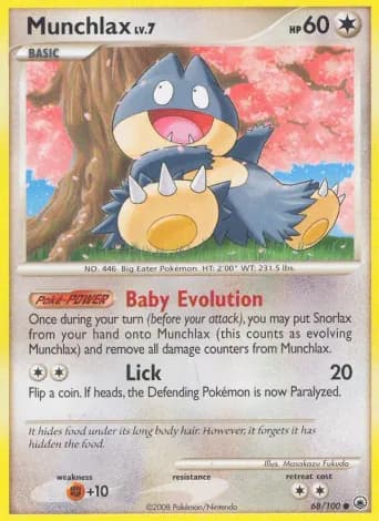 Munchlax Pokémon card #68