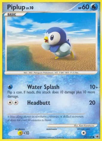 Piplup Pokémon card #71