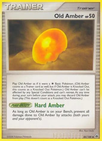 Old Amber Pokémon card #84