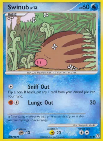 Swinub Pokémon card #123