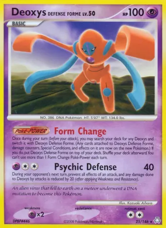 Deoxys Defense Forme Pokémon card #25