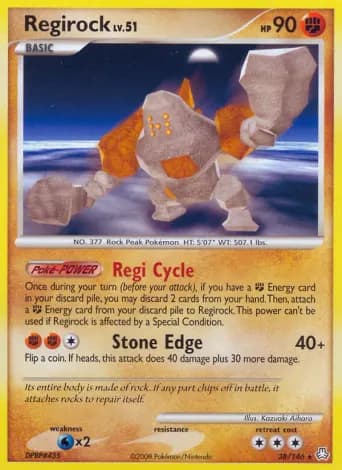 Regirock Pokémon card #38