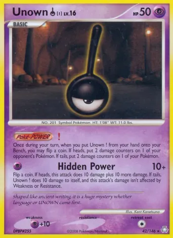 Unown ! Pokémon card #42