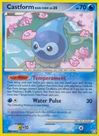 Castform Rain Form Pokémon card #49