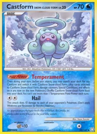 Castform Snow-cloud Form Pokémon card #50