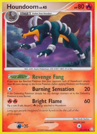 Houndoom Pokémon card #57