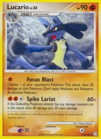 Lucario Pokémon card #61