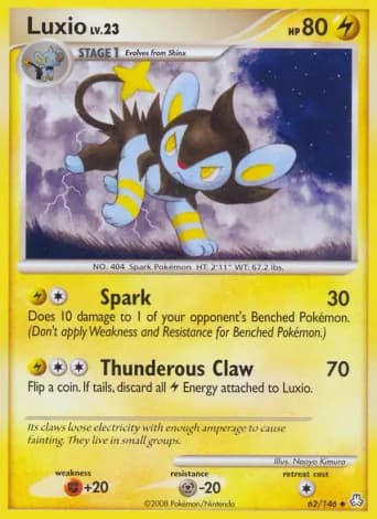 Luxio Pokémon card #62